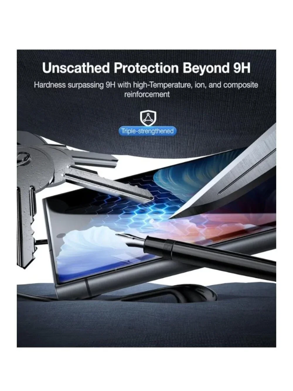 UltraGlass Screen Protector Samsung Galaxy S24 Ultra 9H Tempered Glass 2 Pack